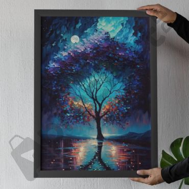 Cuadro Árbol Azul