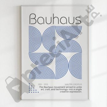 Cuadro Bauhaus - Círculos Azules