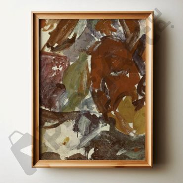 cuadro botanico abstracto vintage