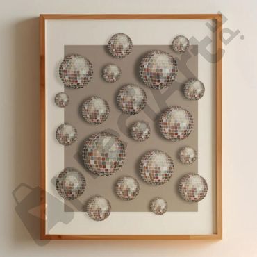cuadro de bolas de discoteca