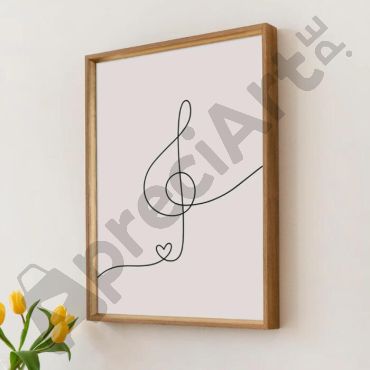 cuadro de clave de sol del corazon