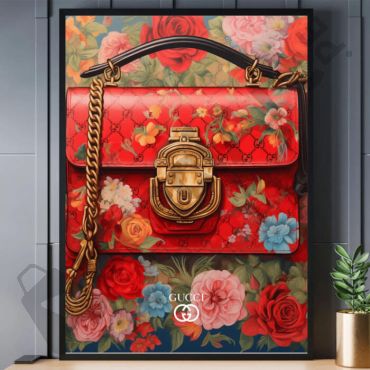 cuadro de flores red gucci