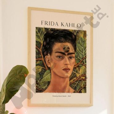 Cuadro de Frida Kahlo - Pensando en la Muerte