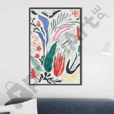 cuadro de hojas de colores