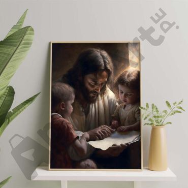 Cuadro de Jesús enseñando