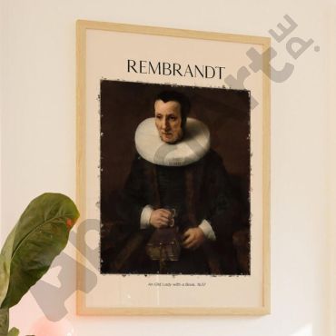 Cuadro de Rembrandt van Rijn - Una Anciana con un Libro