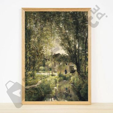 cuadro paisaje de naturaleza vintage