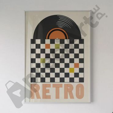 cuadro retro de vinilo