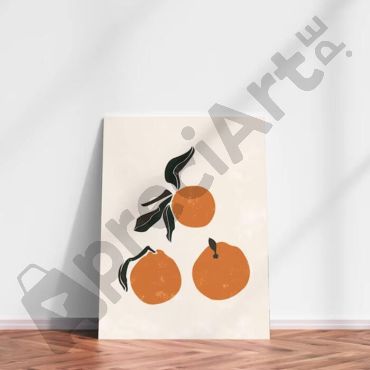Cuadros de Bodegones de Fruta - Naranjas Eléctricas
