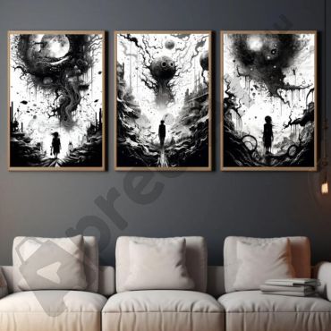 cuadro de decoracion de arte oscuro