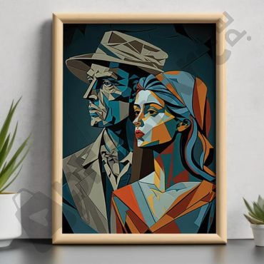 Cuadros de Pablo Picasso - Retrato de Hombre y Mujer