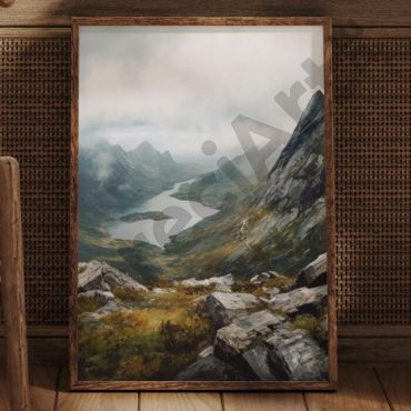 cuadro del paisaje de las tierras altas de escocia