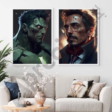 Cuadros de Superhéroes - Dúo de Vengadores - Set de 2