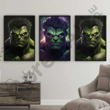 Cuadros de Superhéroes - Trío de Hulks - Set de 3