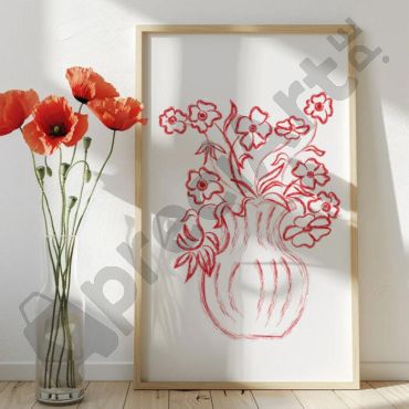 cuadros decorativos amapolas rojas