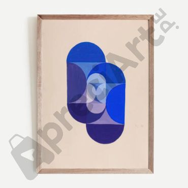 cuadros decorativos arte geometrico azul