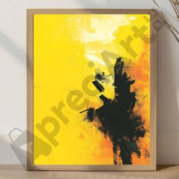 cuadros decorativos boho amarillo
