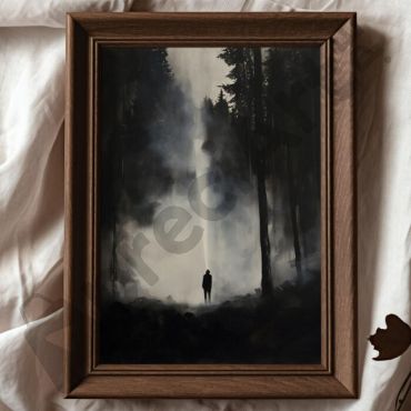 cuadros decorativos bosque oscuro