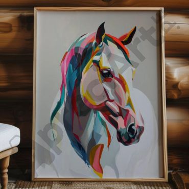 cuadros decorativos caballo colorido