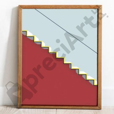cuadros decorativos escalera geometrica