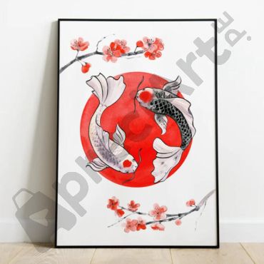 cuadros decorativos pez koi japones