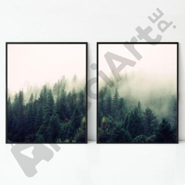 cuadros otoño de niebla