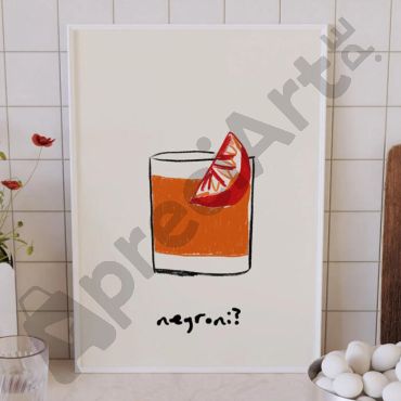 cuadros para bar coctel negroni