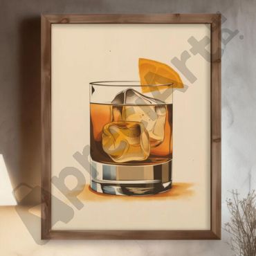 cuadros para bar coctel retro antiguo