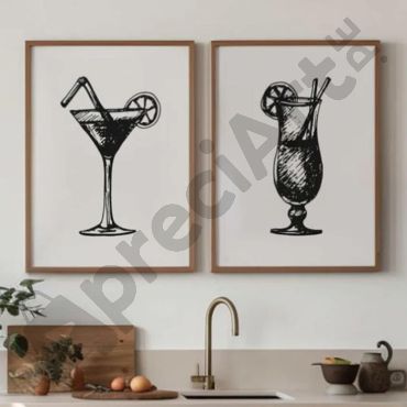 cuadros decorativos copas de coctel