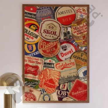 cuadros para bar marcas de cerveza vintage