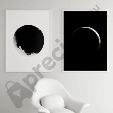 cuadros para oficina luna en blanco y negro