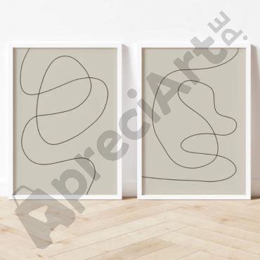 cuadros para sala arte de línea beige claro