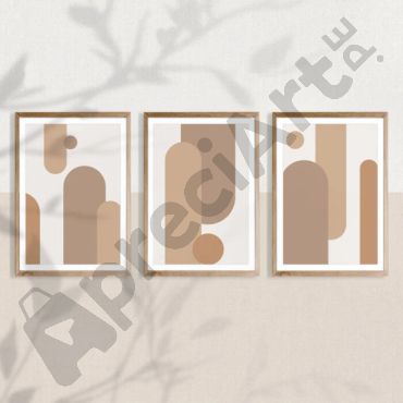 cuadros para sala arte minimalista en tono marron