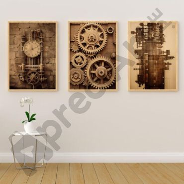 cuadro vintage engranajes de reloj
