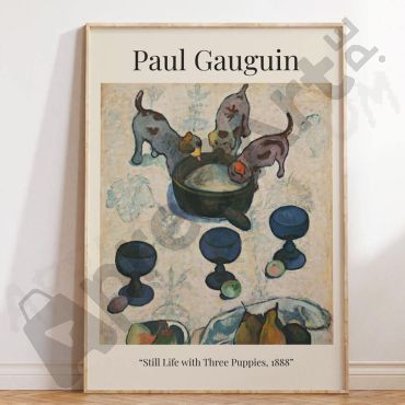 Gauguin - Naturaleza muerta con tres cachorros