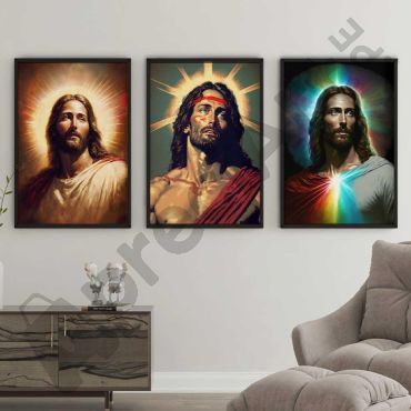 Cuadros Religiosos - Gloria de Jesús - Set de 3