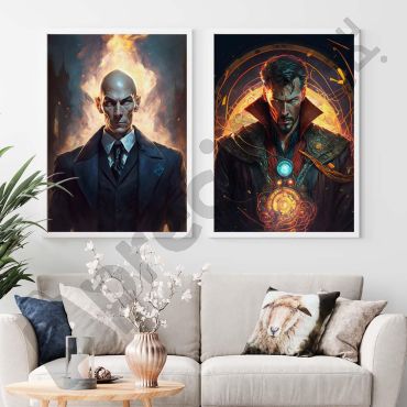 Cuadros de Superhéroes - Grandes Mentes - Set de 2