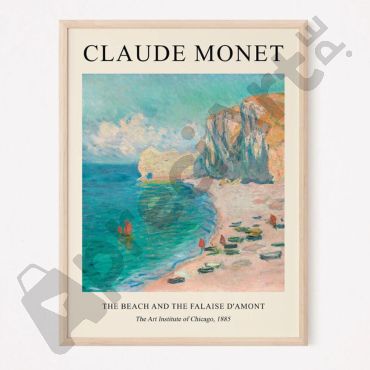 La playa y la Falaise d'Amont de Claude Monet