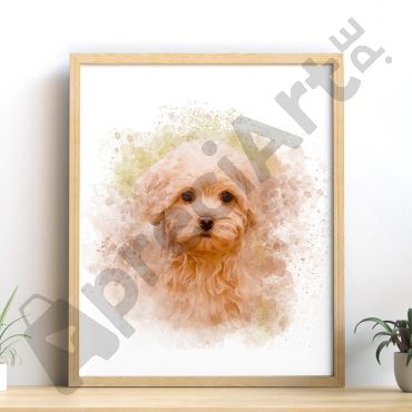 Cuadros Personalizados - Retrato de Perro en Acuarela