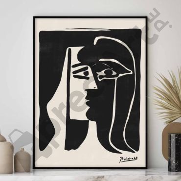 Cuadros de Famosos - Beso en Blanco y Negro de Picasso