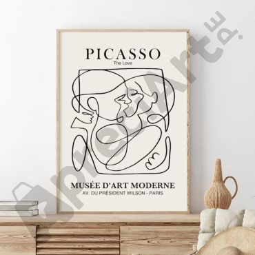 Cuadros de Famosos - Beso Lineal de Picasso