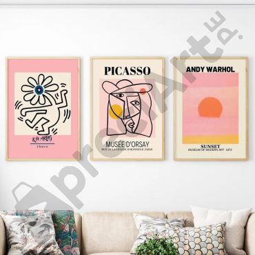 Cuadros de Famosos - Ritmo Artístico Set de 3