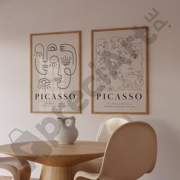 Cuadros de Picasso - Rostros de Piccaso - Set de 2