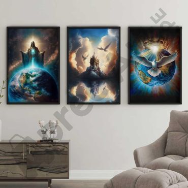 Cuadros Religiosos - Salvación del Mundo - Set de 3
