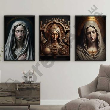 Cuadros Religiosos - Santa Maria - Set de 3