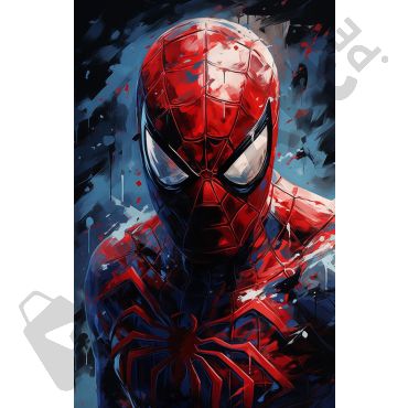 poster spiderman efecto pintura