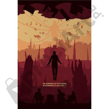poster stranger things max flotando