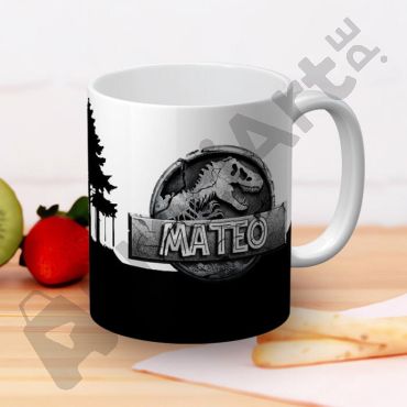 Tazas con Nombre - Esqueleto jurasico