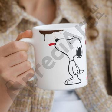 Tazas con Nombre - Snoopy Lamiendo