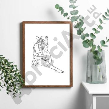 Cuadros de Arte Lineal - Mujer Lineal